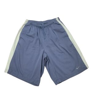 Vintage Nike‎ Mens Size Large Blue Pullon Drawstring Cotton Y2k Shorts Athletic